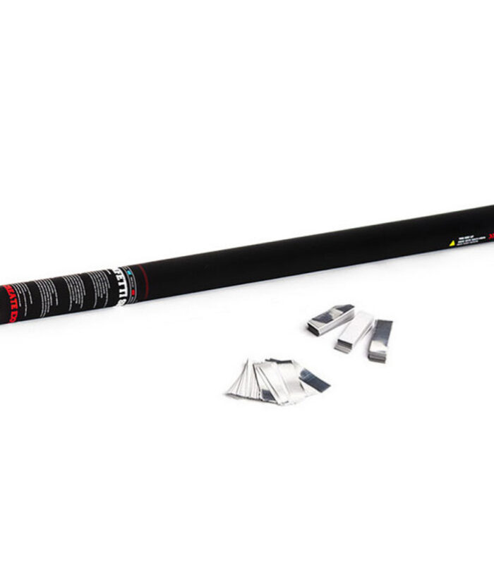 TCM FX - Kézi működtetésű Konfetti Ágyú 80cm - Fehér Silver